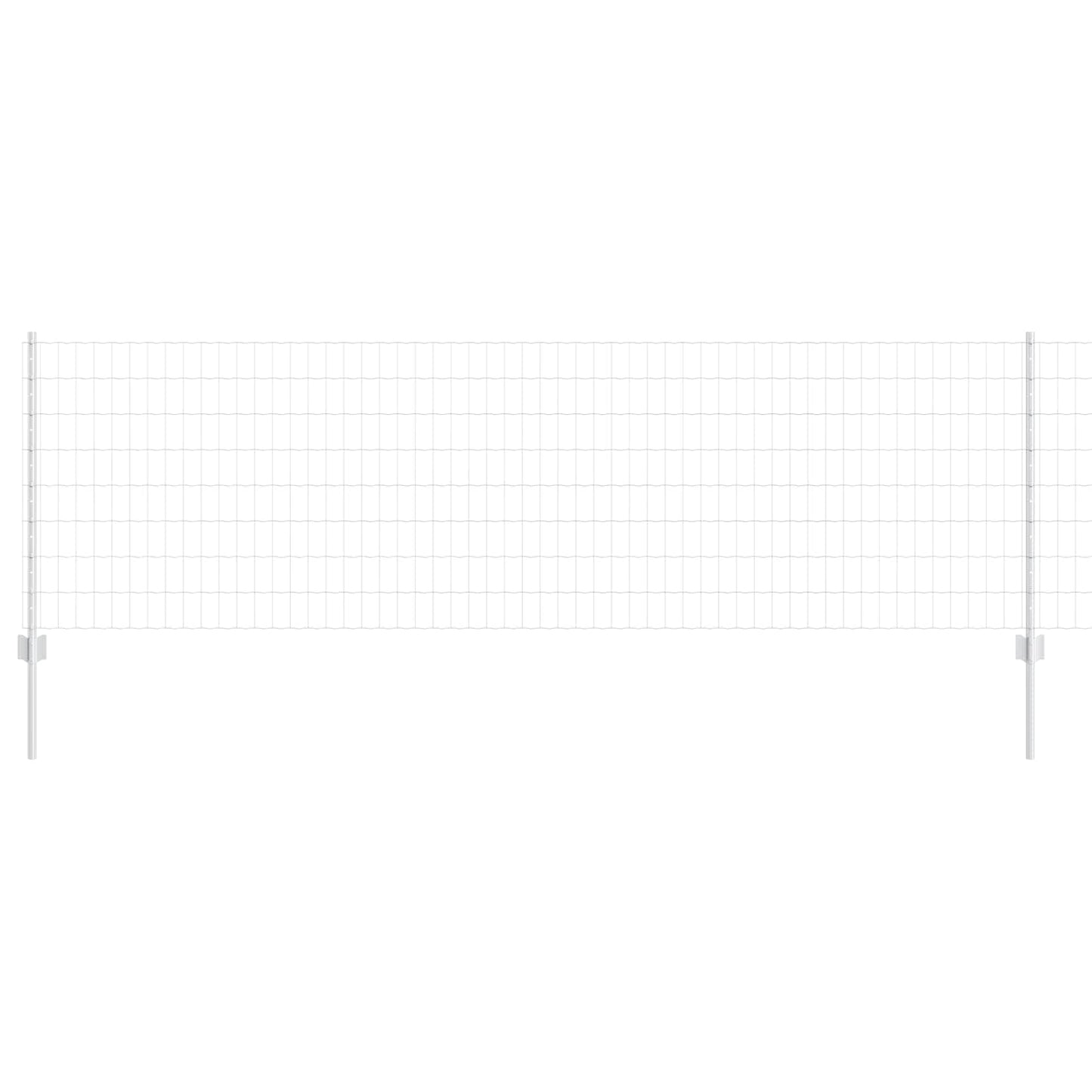 Gard cu Stâlp Argintiu 0,8 x 10 m Oțel