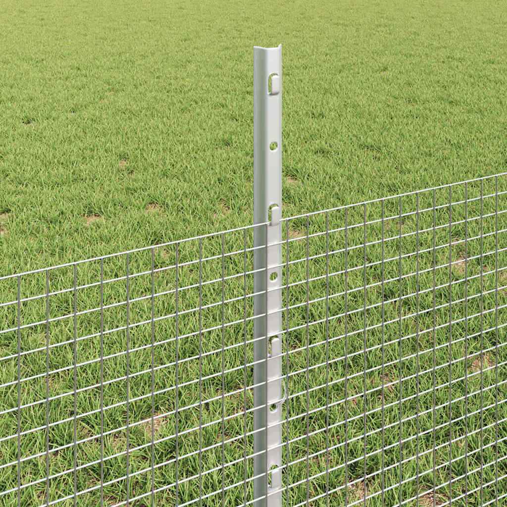 Gard cu Stâlp Argintiu 0,5 x 50 m Oțel