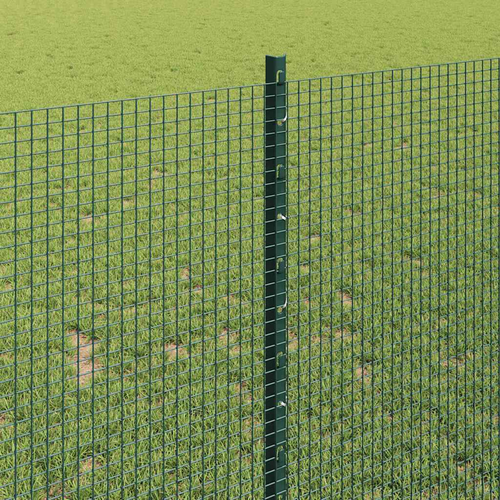 Gard cu Stâlp Verde 1 x 10 m Oțel