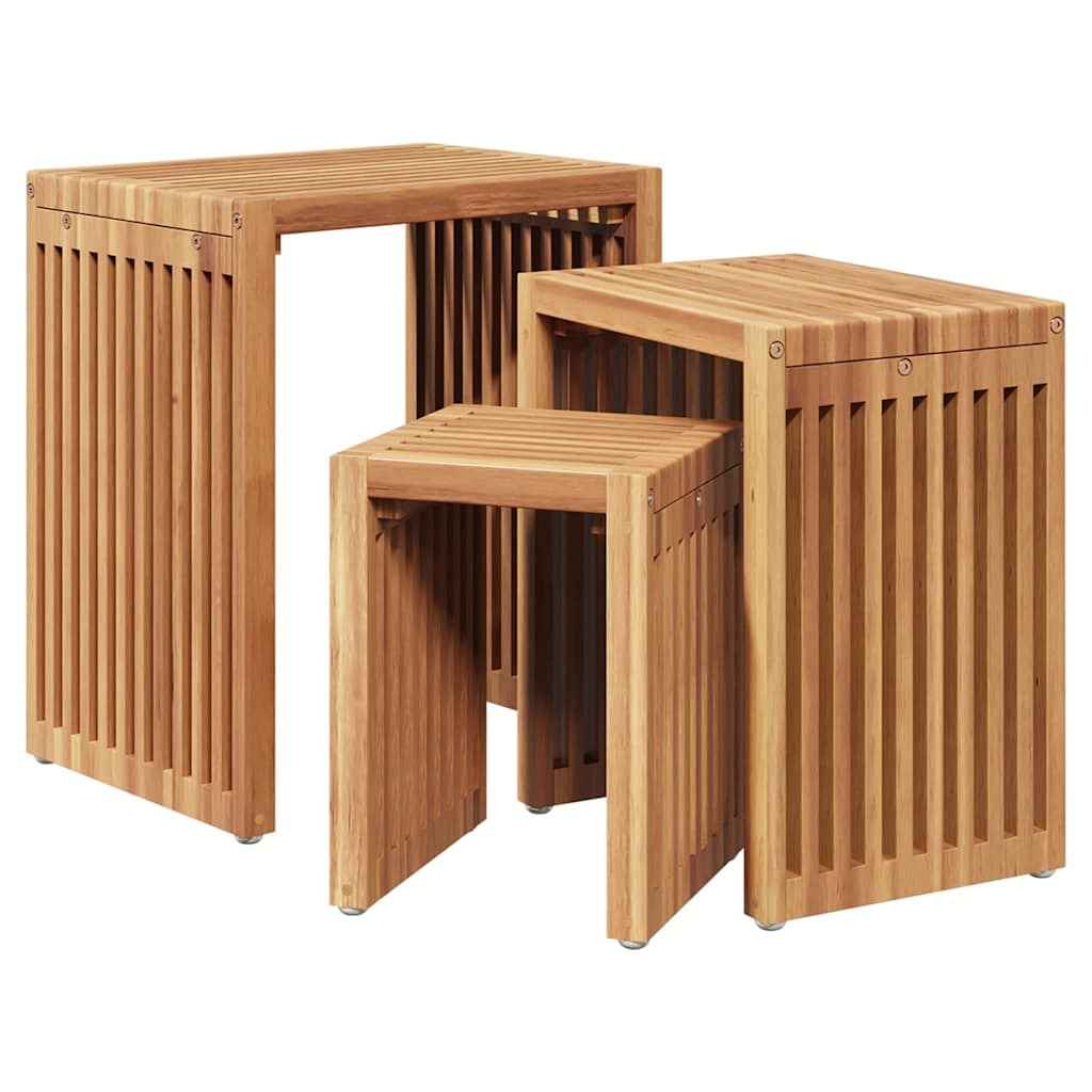 Masă laterală pentru grădină 3 pcs Maro 33 x 44,5 x 51 cm