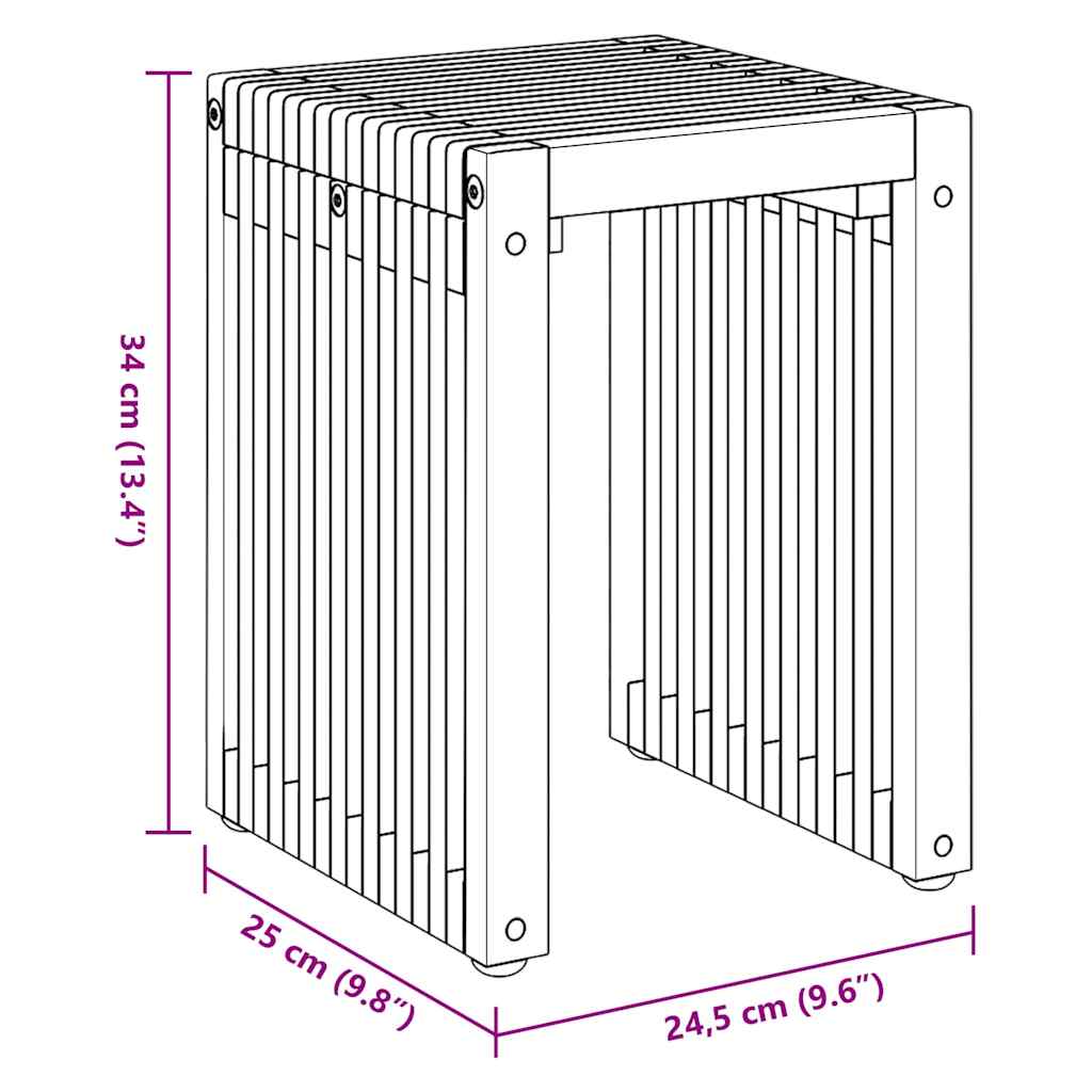 Masă laterală pentru grădină 3 pcs Maro 33 x 44,5 x 51 cm
