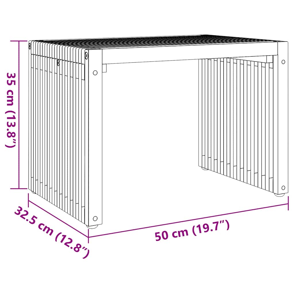 Masă laterală pentru grădină Maro 50 x 32,5 x 35 cm