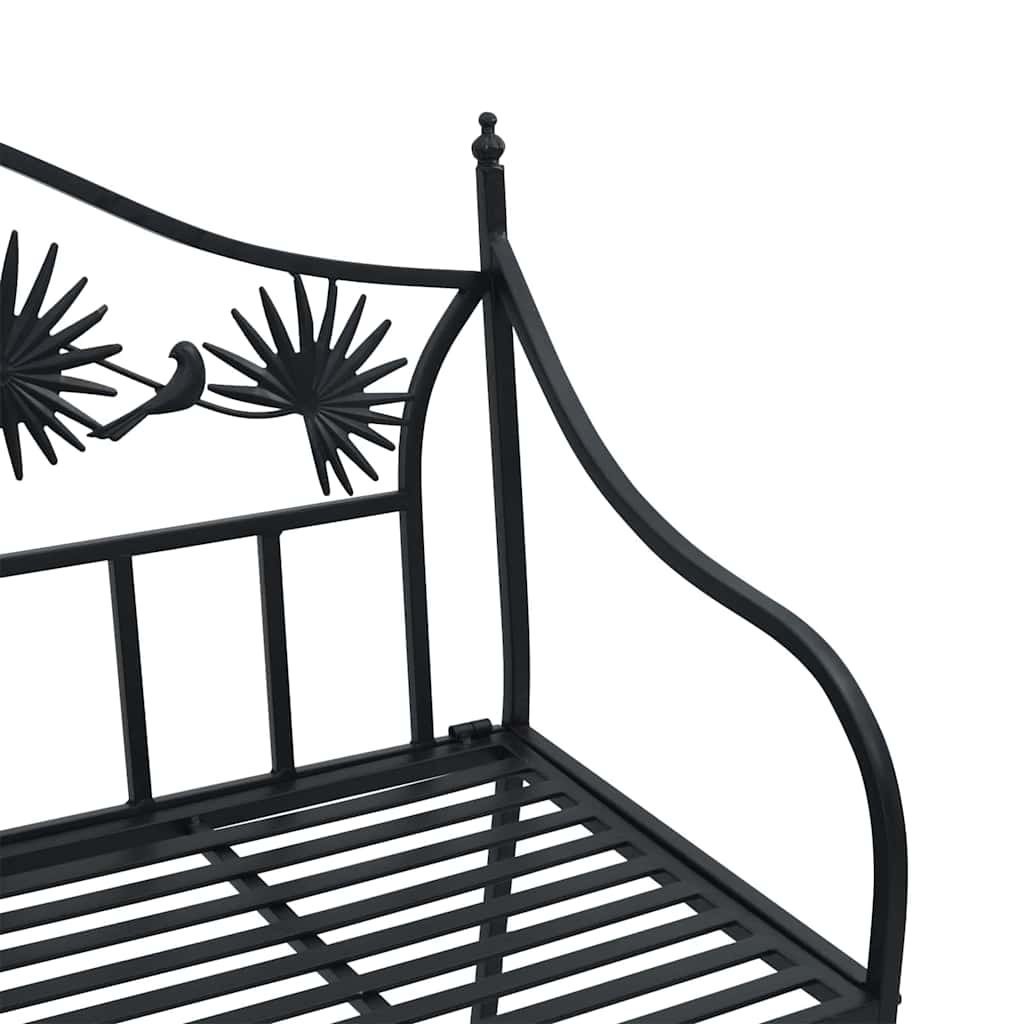 Bancă de grădină Negru 104 x 52,5 x 89 cm Oțel