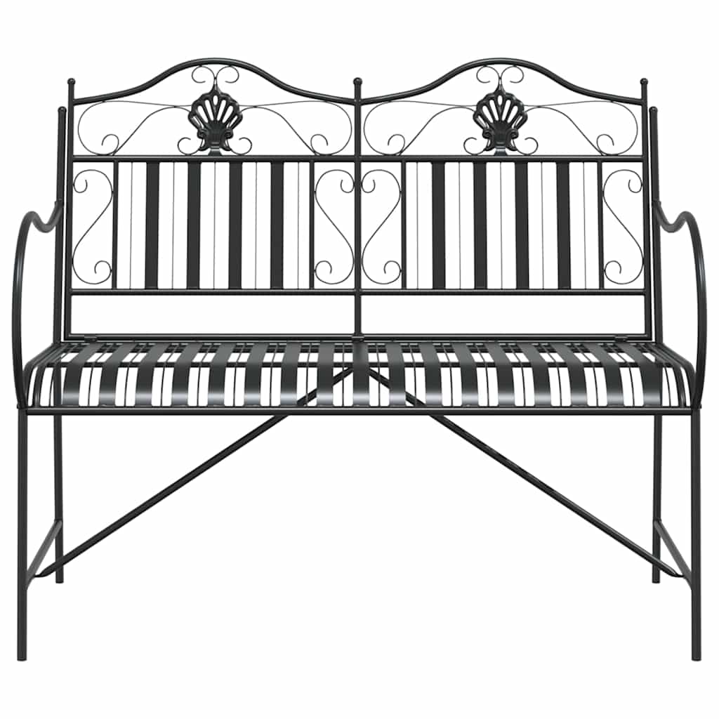 Bancă de grădină Negru 104 x 54 x 93cm Oțel