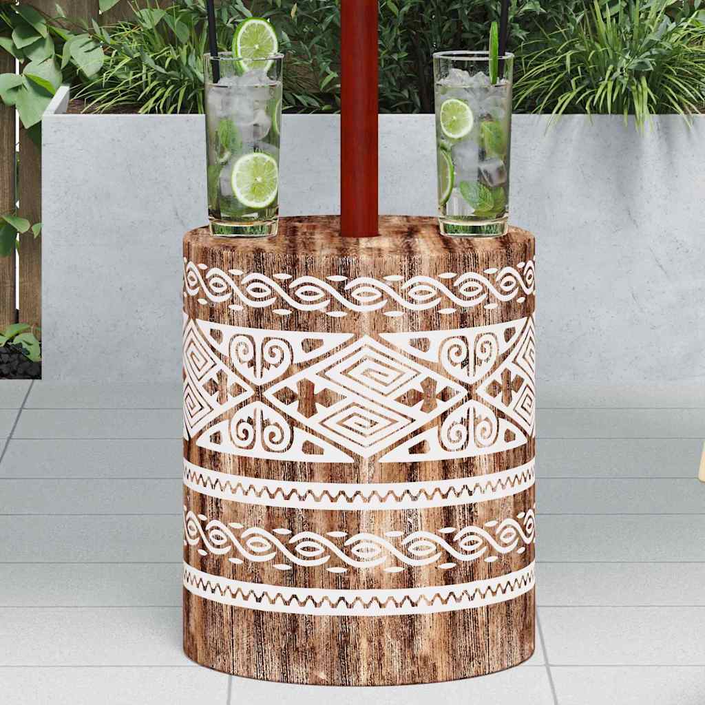 Bază pentru umbrelă Alb spălăcit Ø34 x 40 cm Lemn masiv