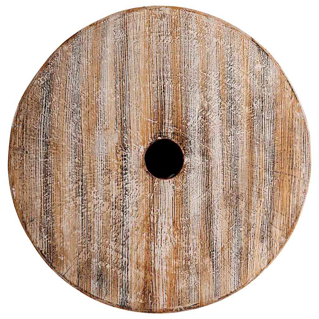 Bază pentru umbrelă Alb spălăcit Ø34 x 40 cm Lemn masiv