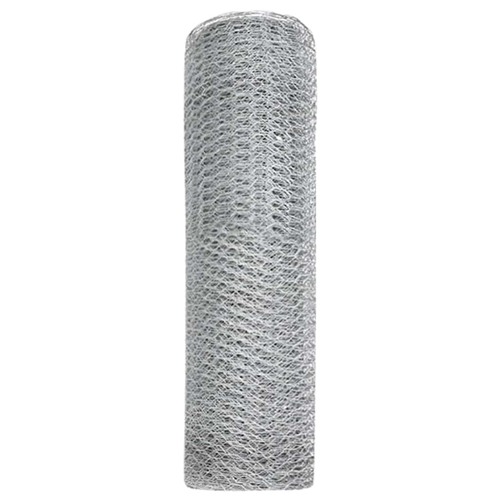 Gard hexagonal Argintiu 0,6 x 50 m Oțel galvanizat