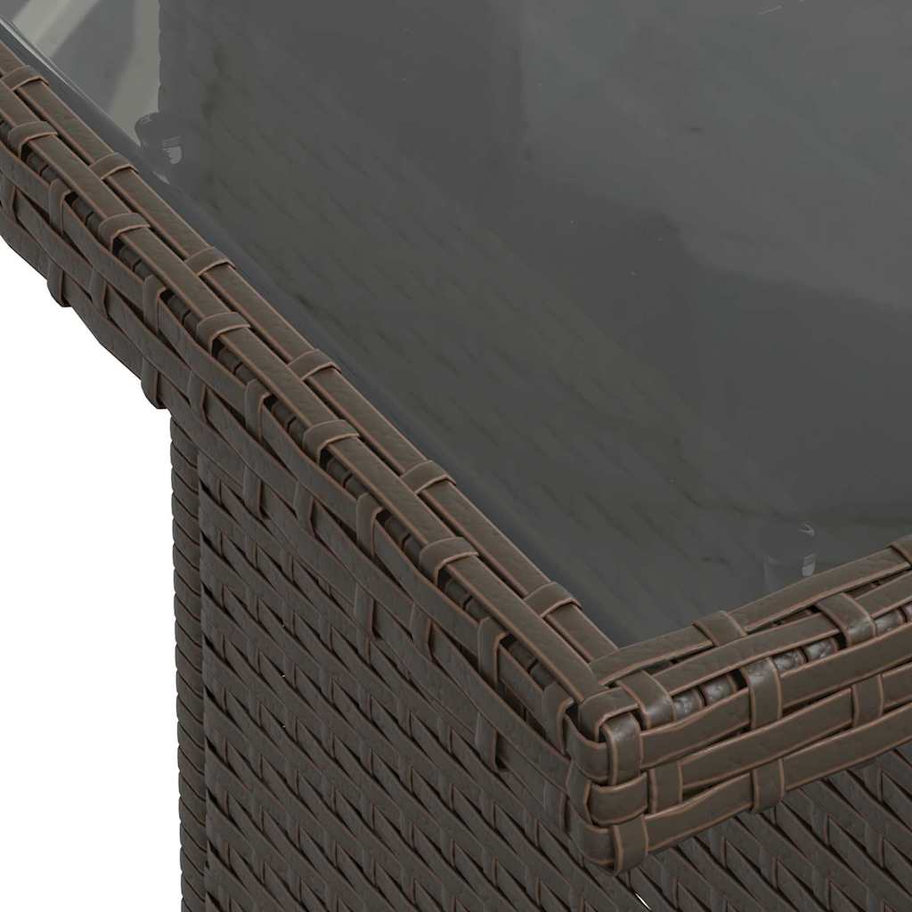 Set de canapele pentru grădină cu pernă 5 pcs Maro poliratan