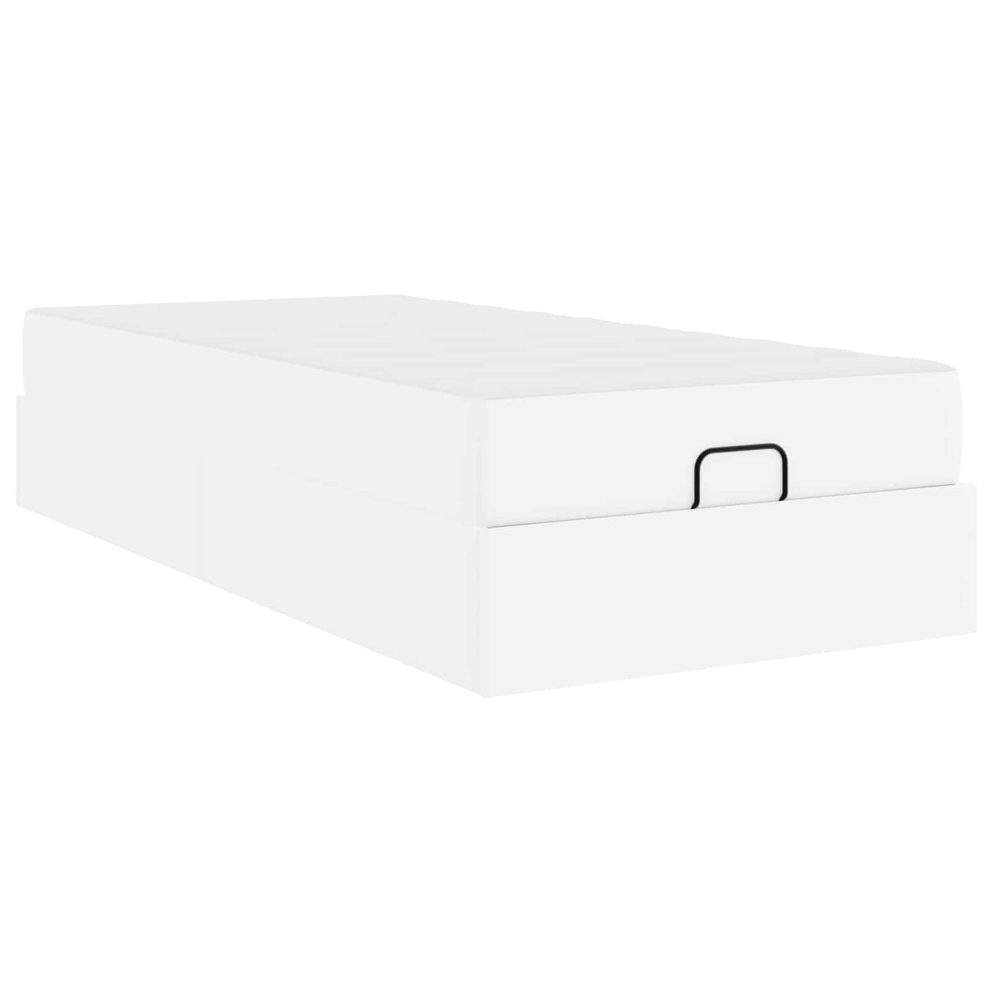 Cadru de pat cu saltea cu saltea 2 pcs Alb PVC