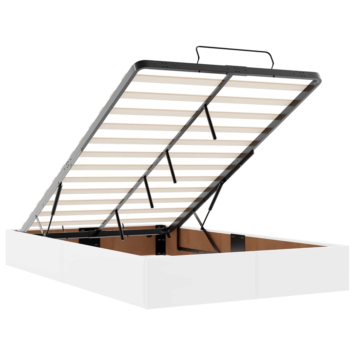 Cadru de pat cu saltea cu saltea 2 pcs Alb PVC