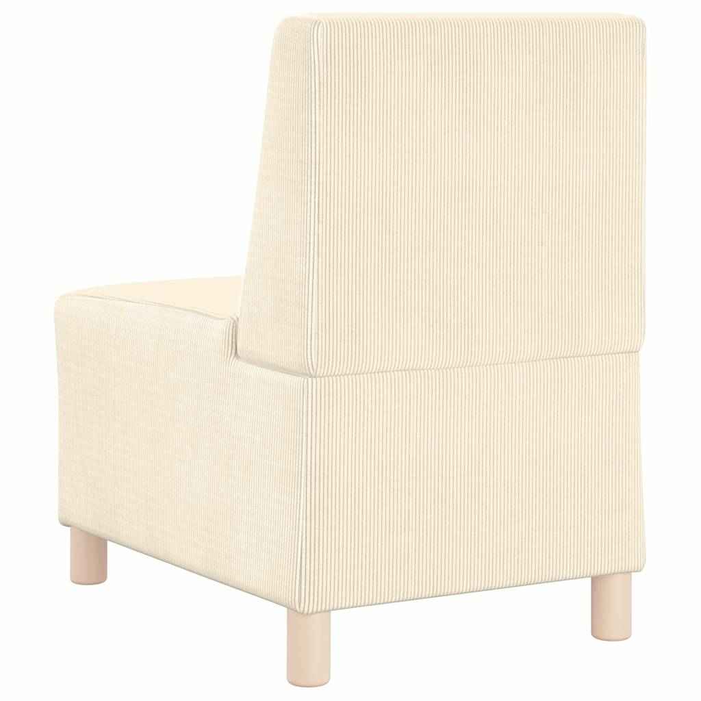 Unitate Sofa Modulară Fără Brațe 2 pcs Crem 55 x 74 x 82 cm