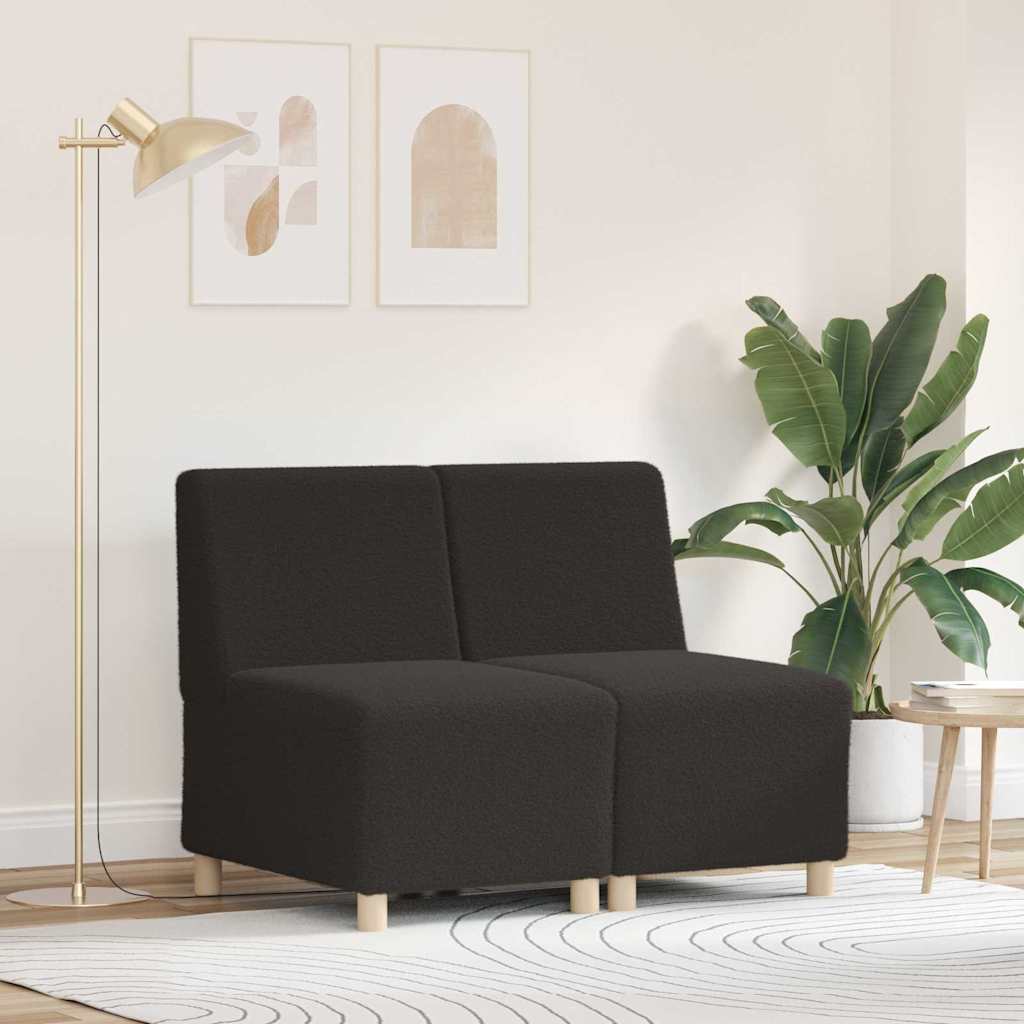 Unitate Sofa Modulară Fără Brațe 2 pcs Gri închis