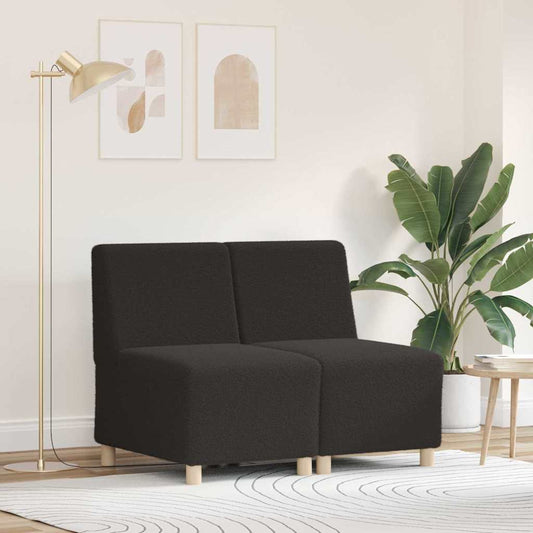 Unitate Sofa Modulară Fără Brațe 2 pcs Gri închis