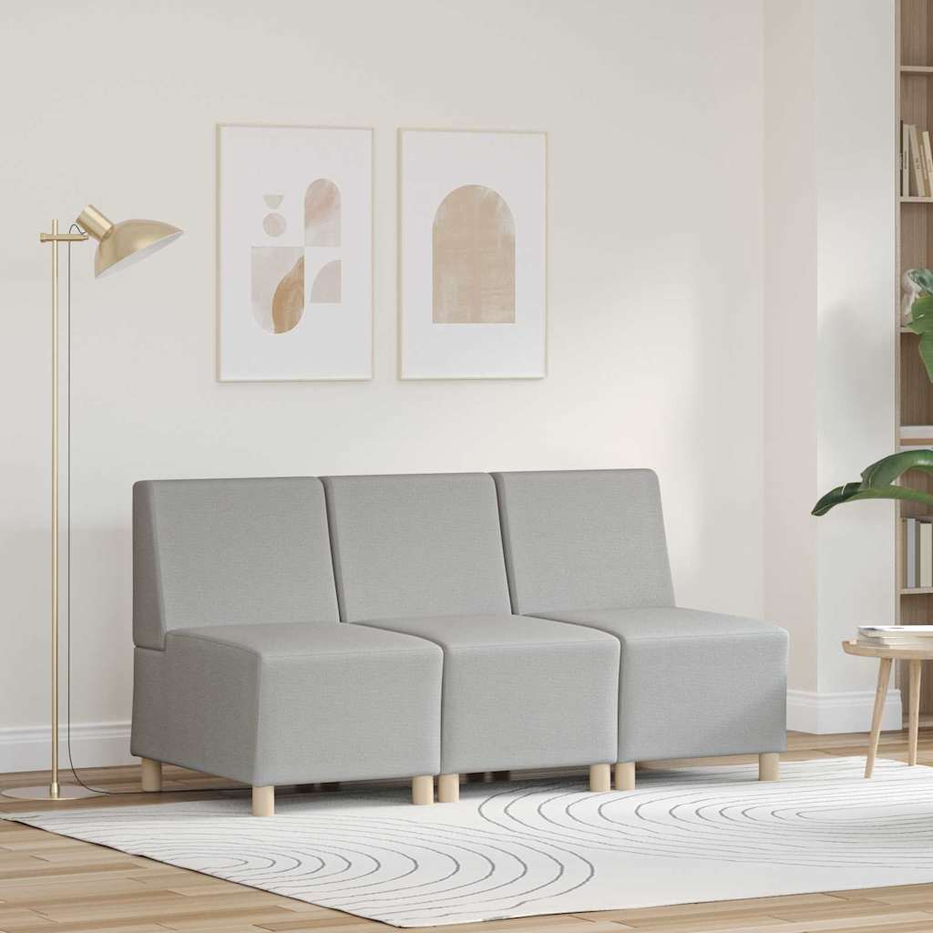 Unitate Sofa Modulară Fără Brațe 3 pcs Gri nori 55 x 74 x 82 cm