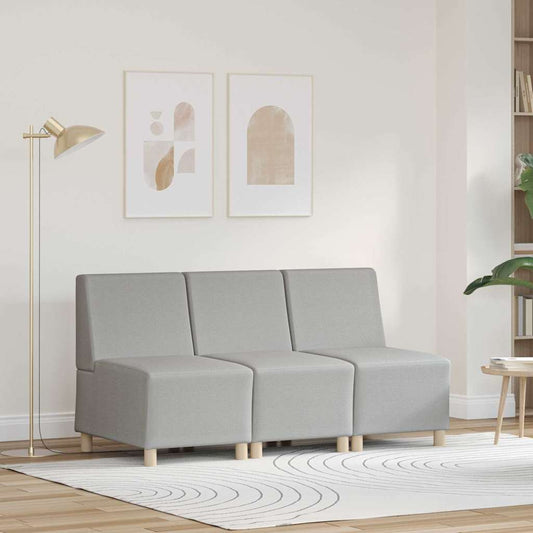 Unitate Sofa Modulară Fără Brațe 3 pcs Gri nori 55 x 74 x 82 cm