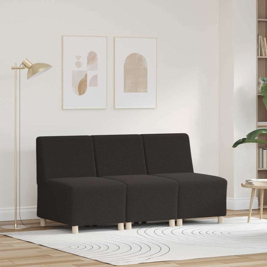Unitate Sofa Modulară Fără Brațe 3 pcs Gri închis