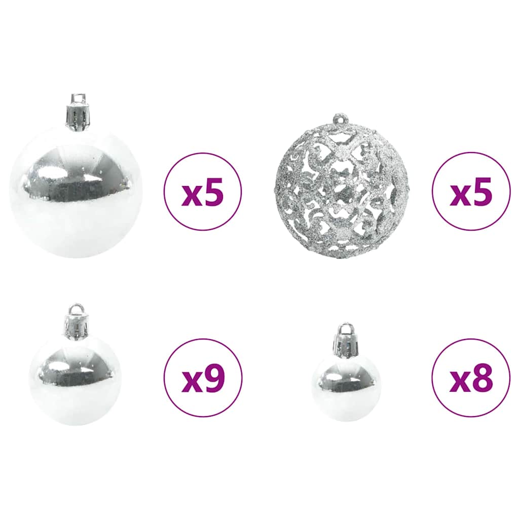 Pom de Crăciun artificial pre-iluminat Negru 120 cm PVC