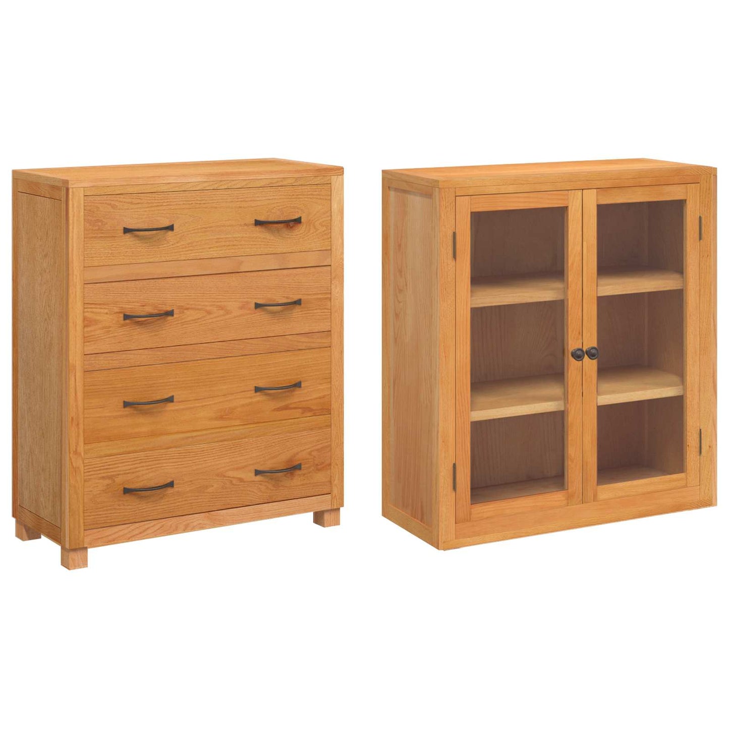 Set de Mobilier pentru Depozitare cu sertar Maro Lemn compozit