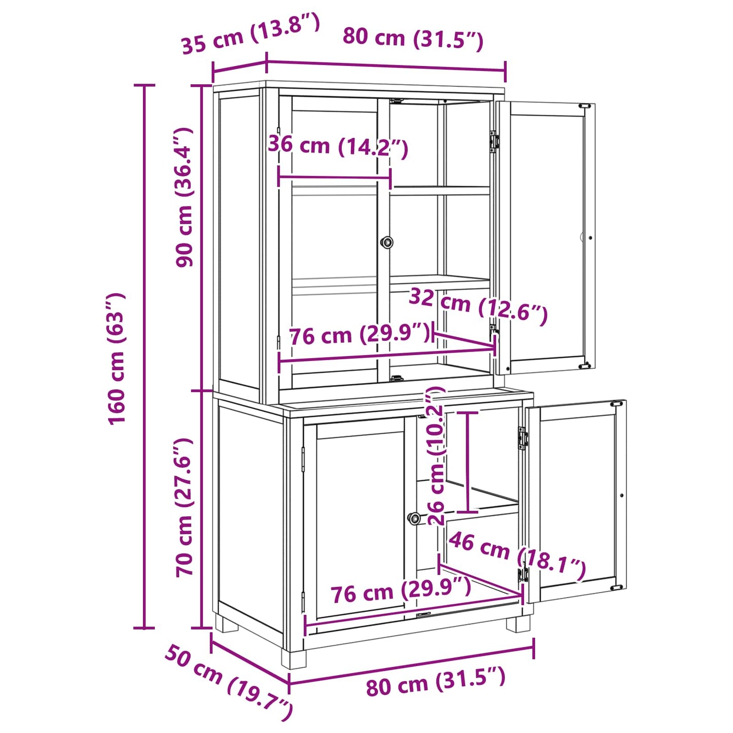 Set de Mobilier pentru Depozitare cu ușă Maro Lemn compozit
