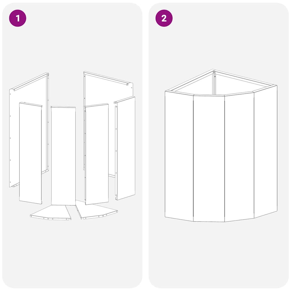Ghiveci de colț Argintiu 30 x 30 x 50 cm Oțel inoxidabil