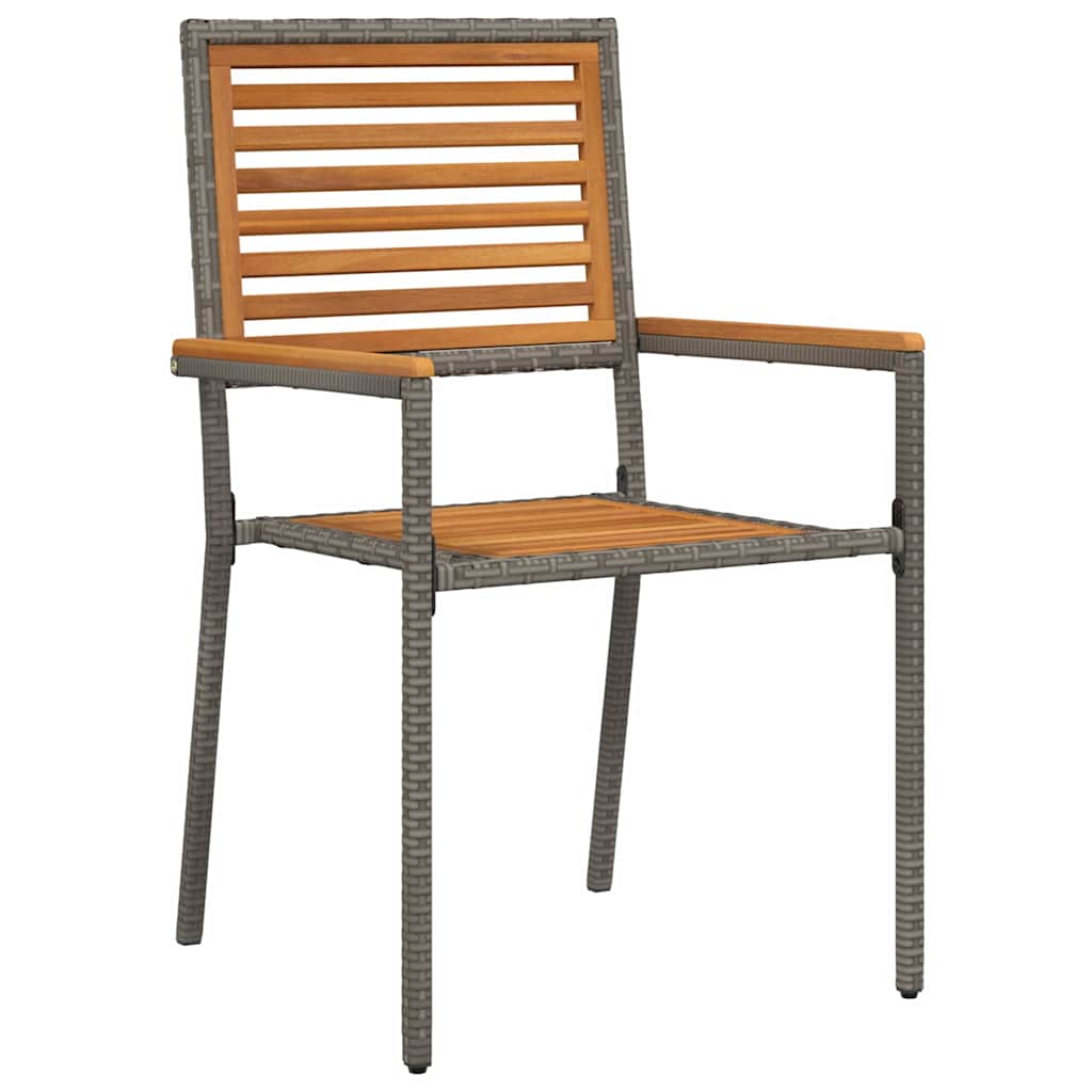 Set de masă pentru grădină 3 pcs Gri și Brown poliratan