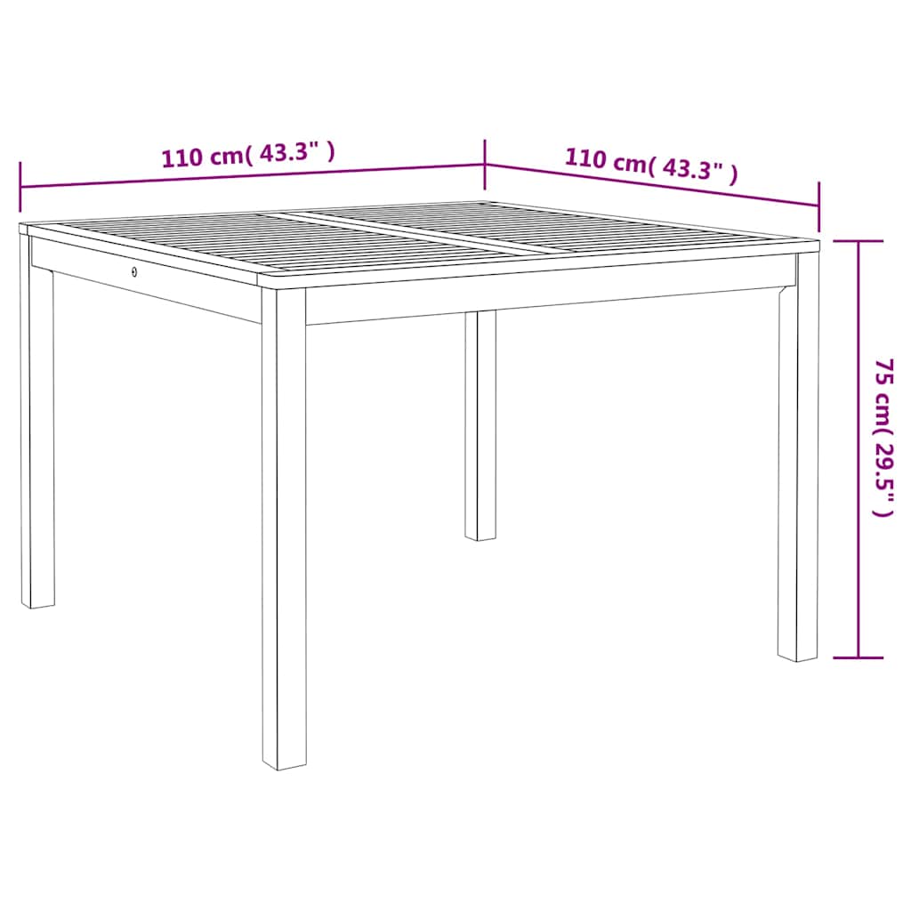 Set de masă pentru grădină 5 pcs Bej Lemn Solid de Acacia