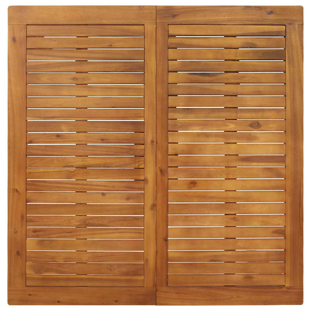 Set de masă pentru grădină 5 pcs Bej Lemn Solid de Acacia