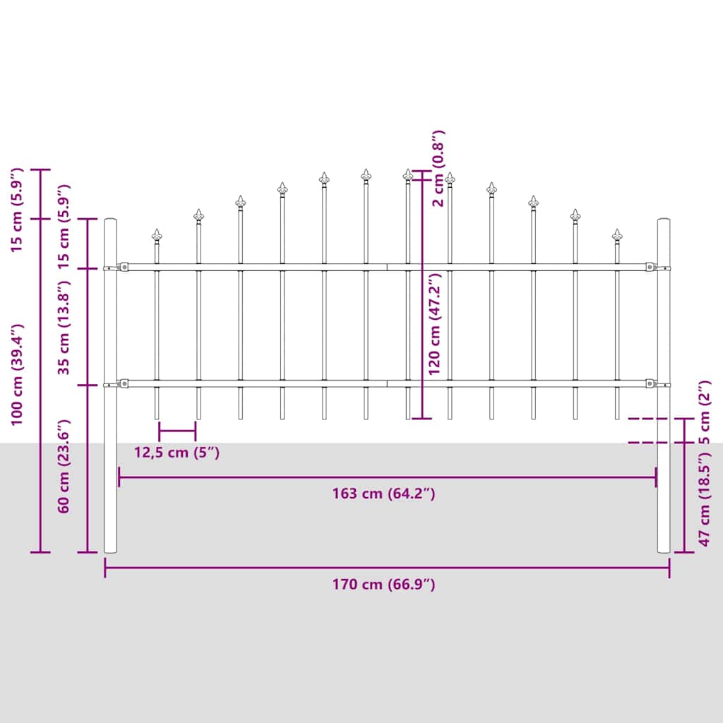 Gard de Grădină 2 pcs Alb 170 x 140 cm