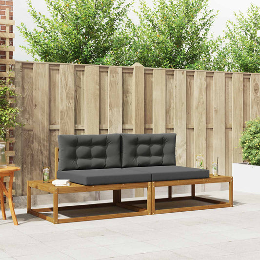 Set de canapele de exterior 2 Bucată Natural și Antracit