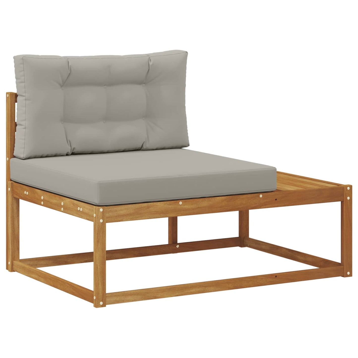 Set de canapele de exterior 3 Bucată Gri natural și deschis