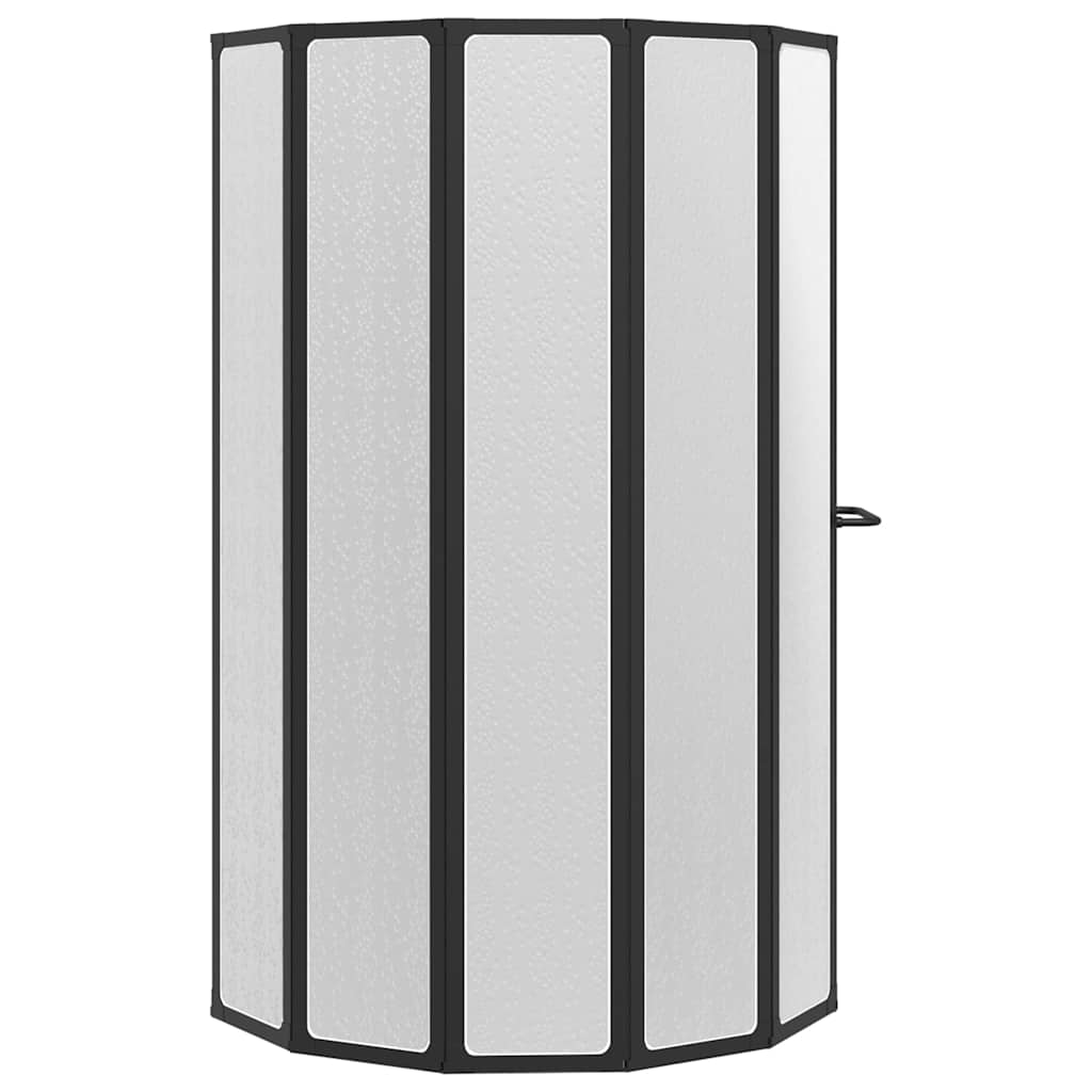 Paravan de duș Altele Manual Negru 168 x 140 cm Aluminiu