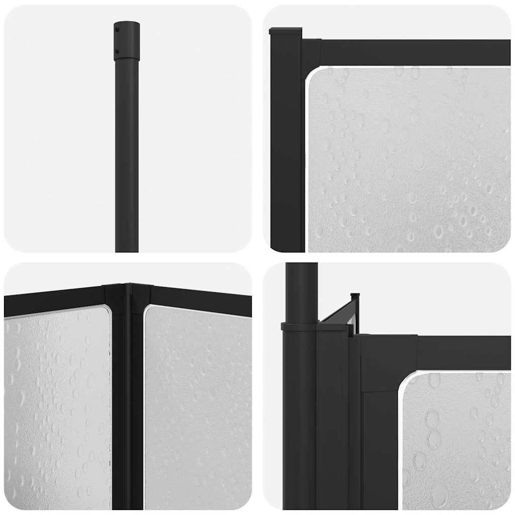 Paravan de duș Alb 120 x 70 x 137 cm Aluminiu