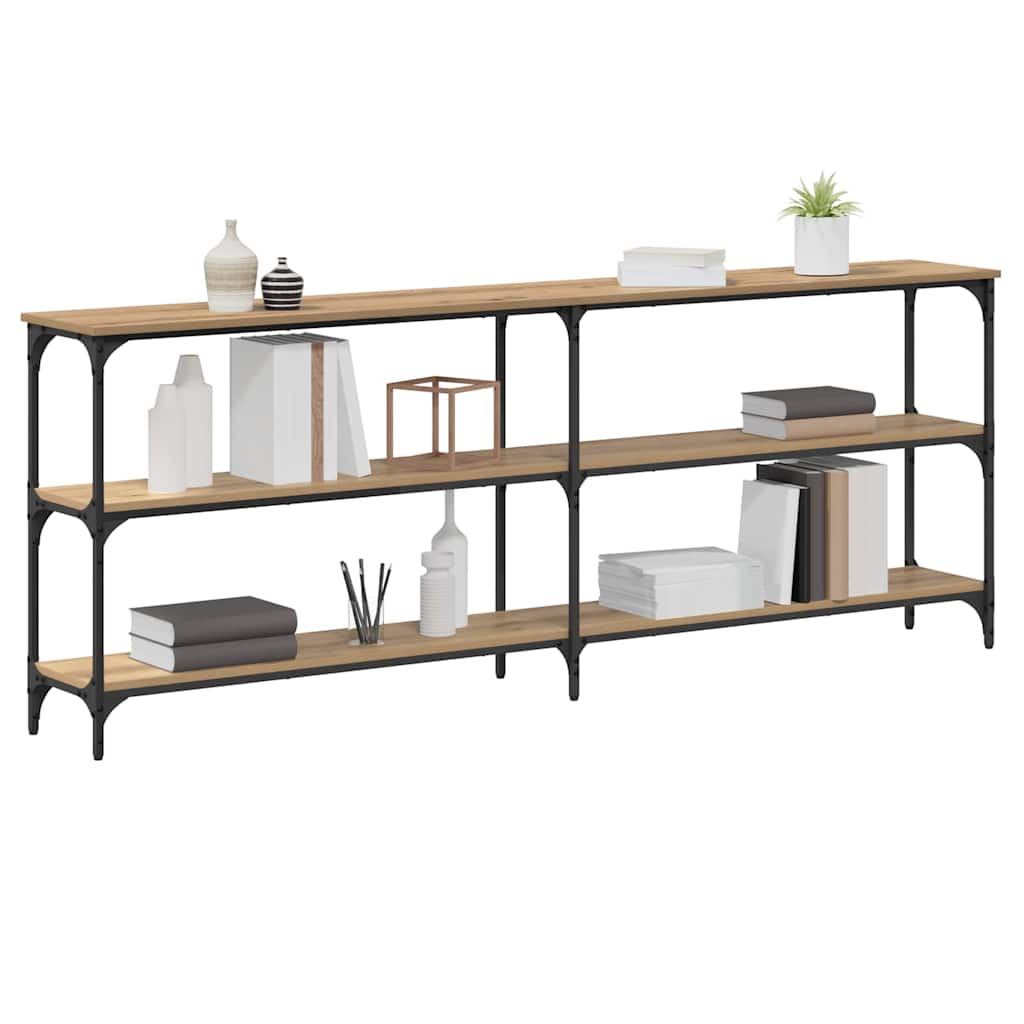 Masă de consolă stejar artizanal 200 x 29 x 75 cm