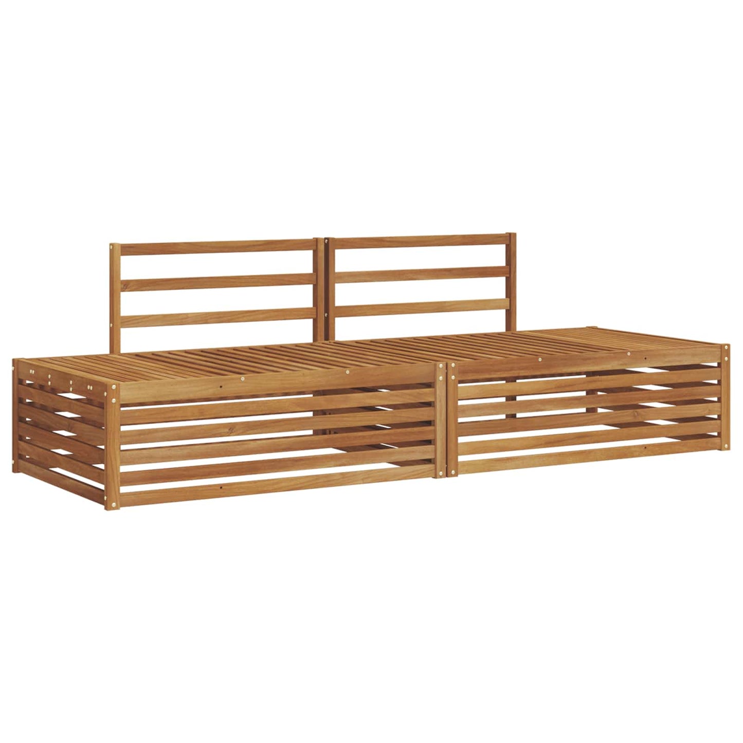 Set de canapele de exterior 2 Bucată natural 203,5 x 83 x 73 cm