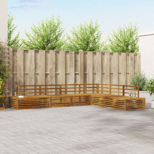 Set de canapele de exterior 6 Bucată natural