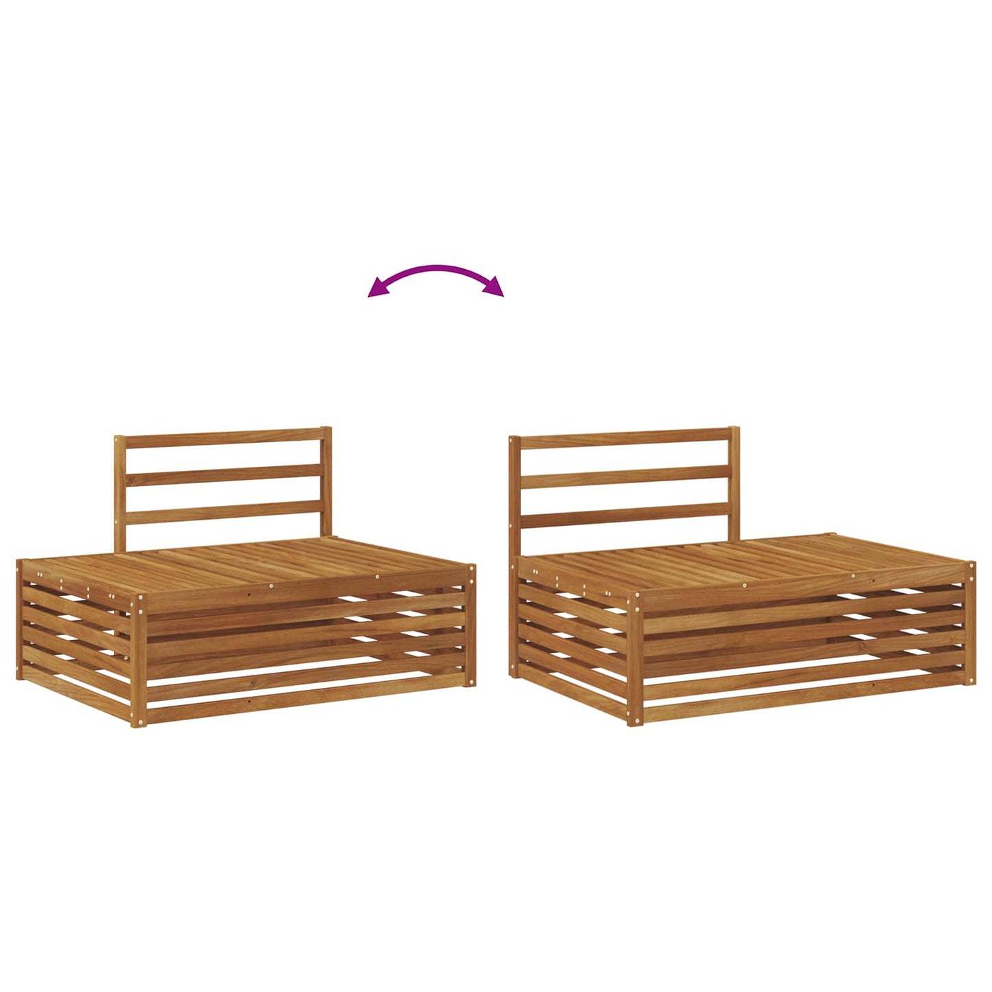 Set de canapele de exterior 6 Bucată natural