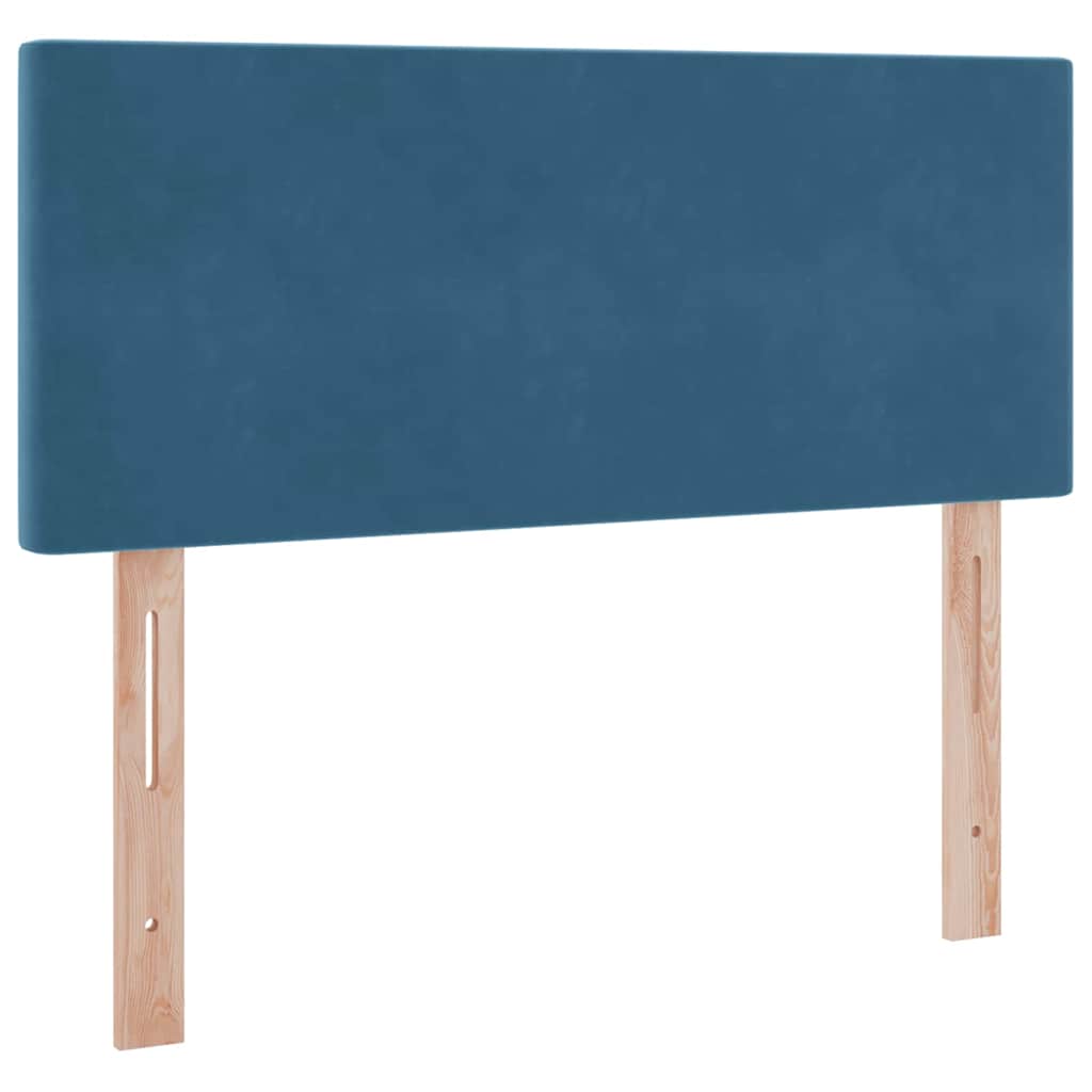 Pat cu storage cu saltea albastru 120 x 190 cm Catifea