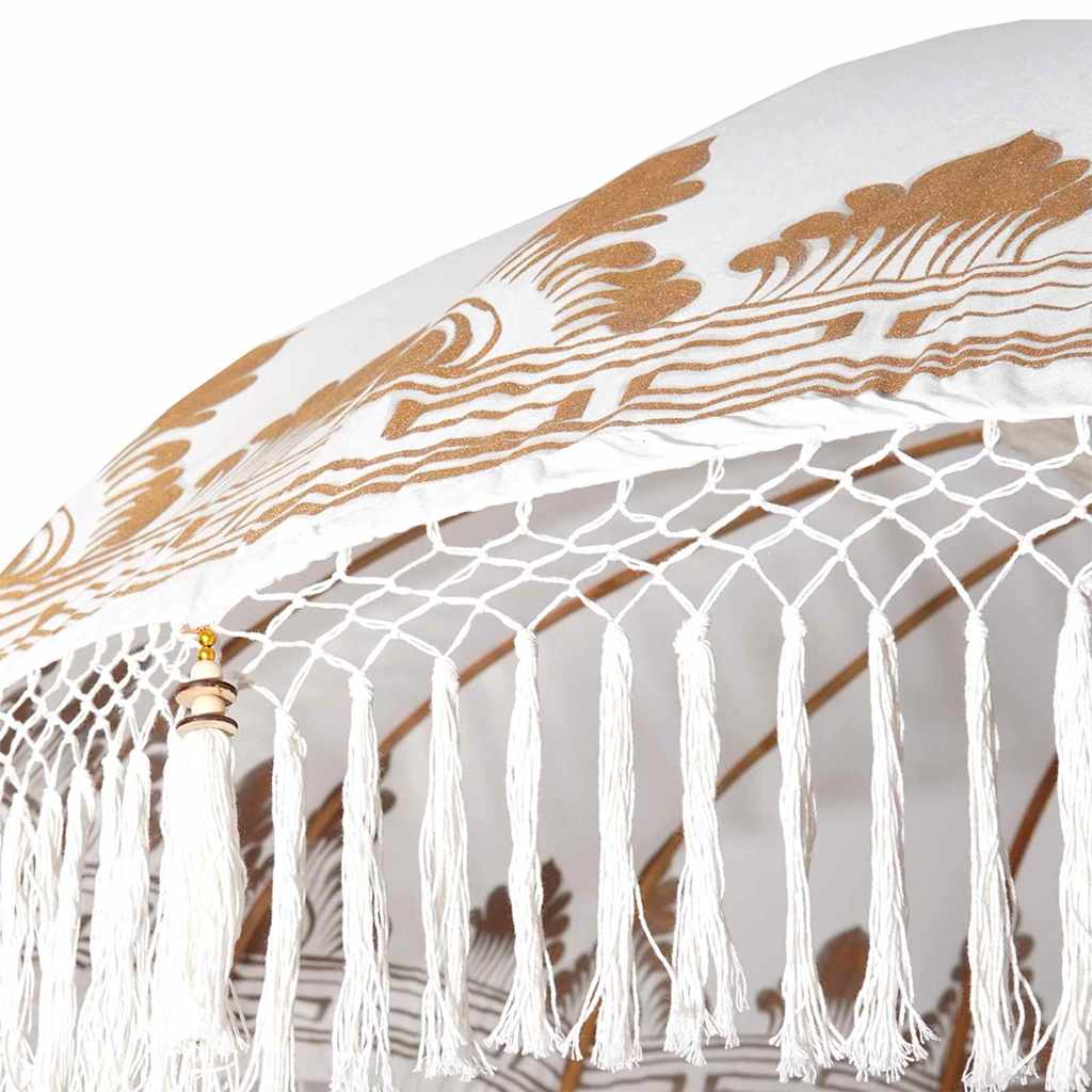 Umbrela balineză cu bază Crem 215 x 215 x 260 cm