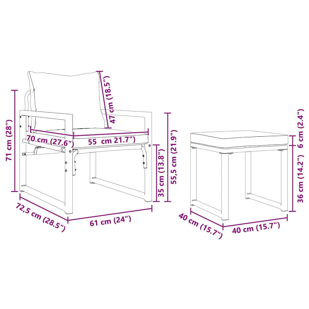 Mobilier de grădină cu pernă 4 pcs Gri deschis Poliester