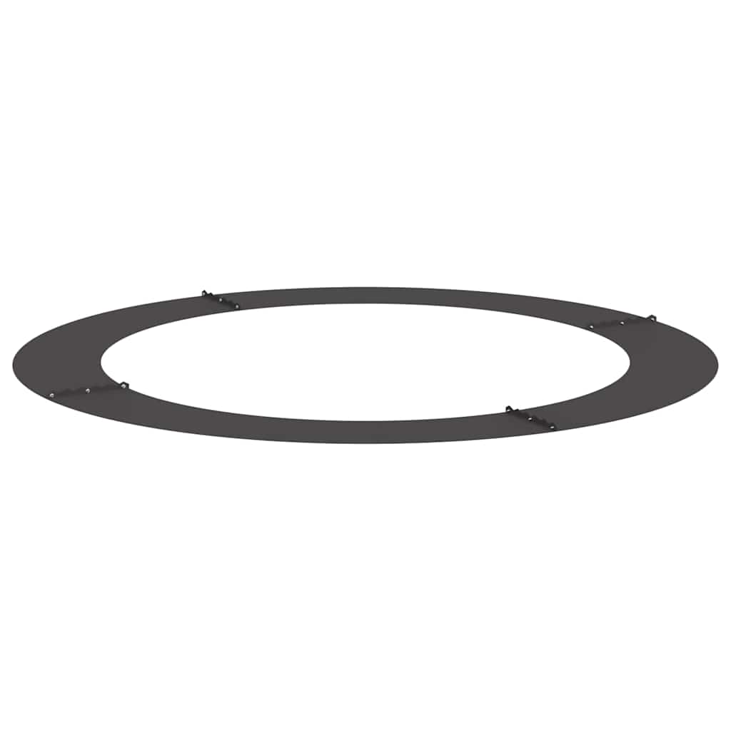 potrivit pentru inel de copac plat Negru Ø90 / 120 cm Oțel