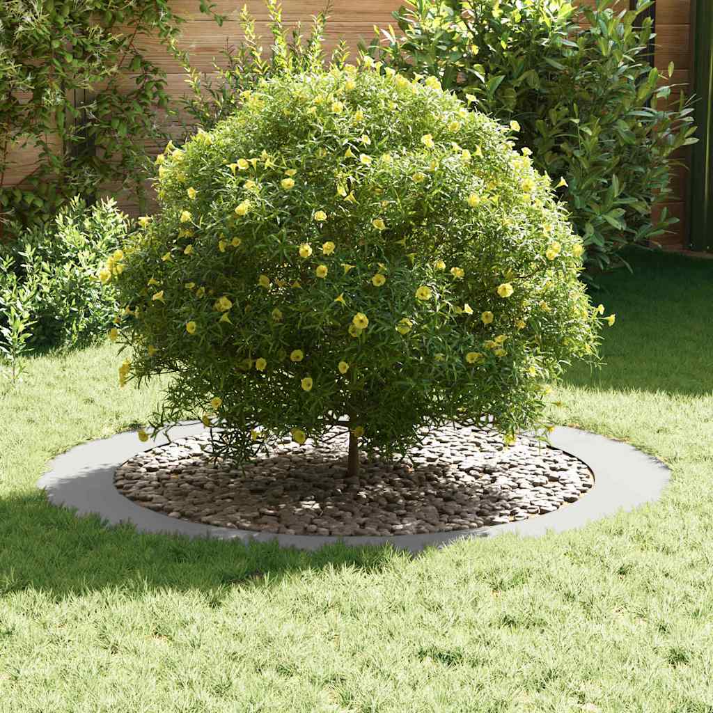 potrivit pentru inel de copac plat Alb Ø90 / 120 cm Oțel