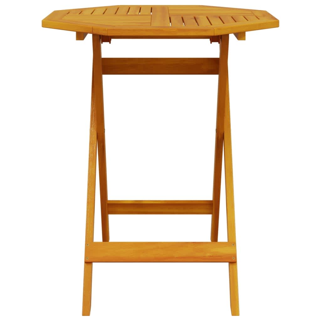 Set Bistro Pliabil 3 pcs Maro Lemn Solid de Acacia