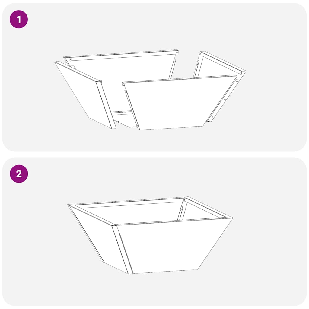 Vază pentru Grădină 5 pcs Negru 35 x 35 x 15 cm