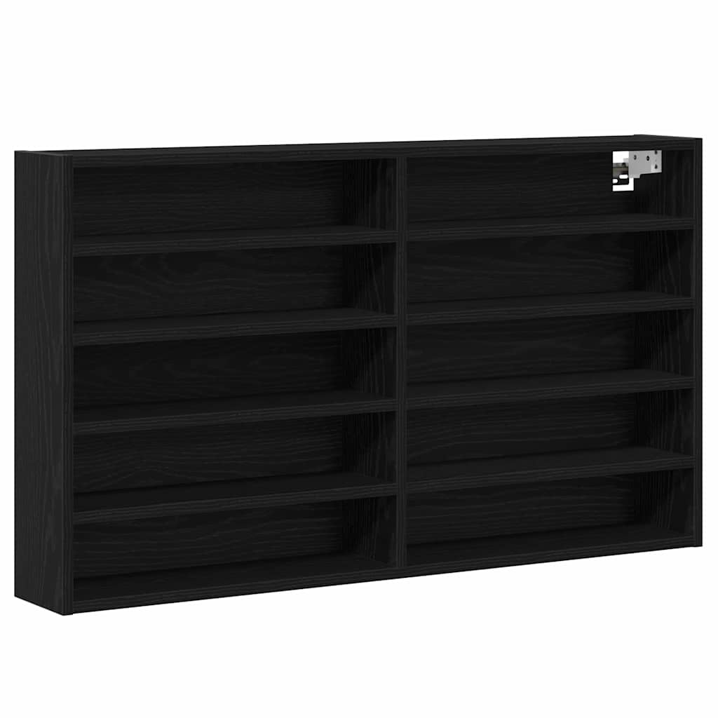 Dulap de Expunere Stejar Negru 100 x 15 x 58 cm Lemn compozit