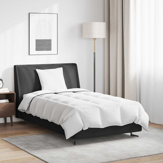 Duvet de iarnă cu pernă 2 pcs Alb Pene de rață