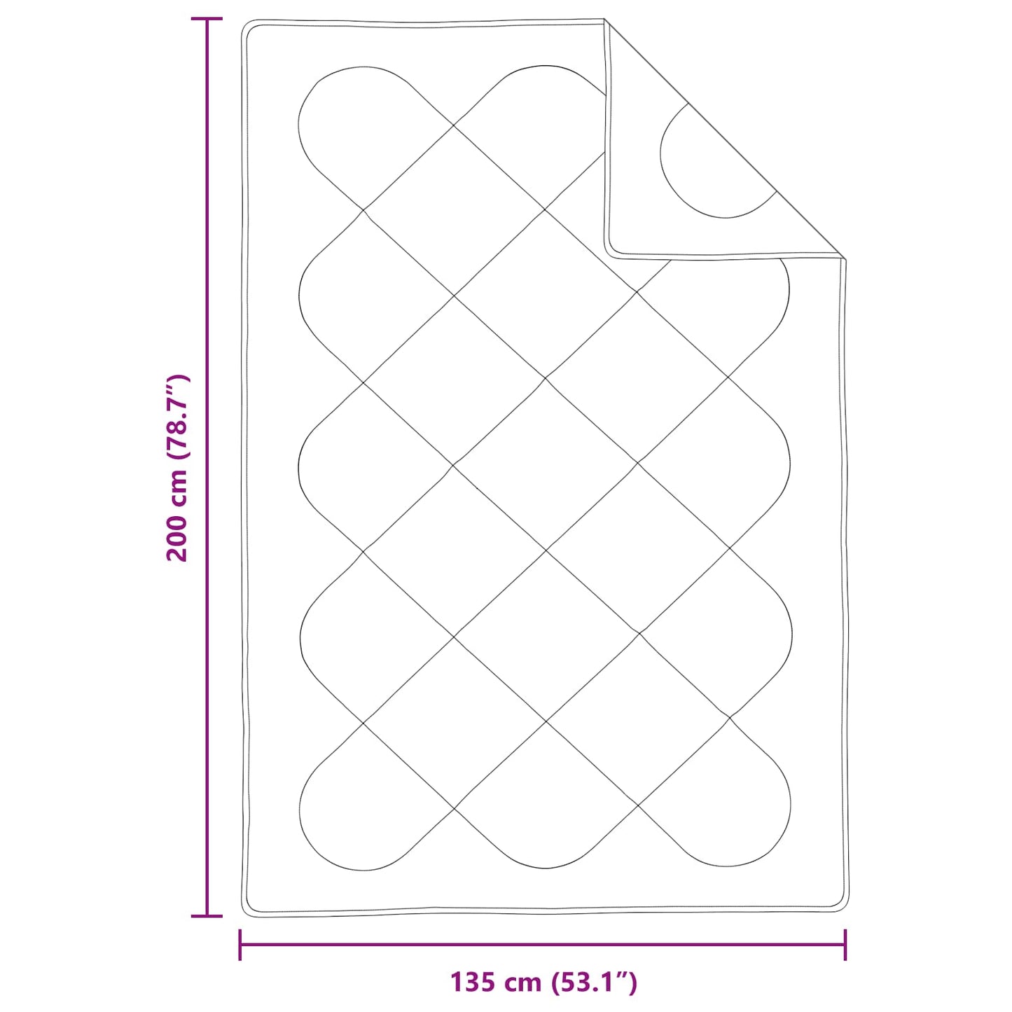 Pilotă de vară cu pernă 2 pcs Alb Microfibră