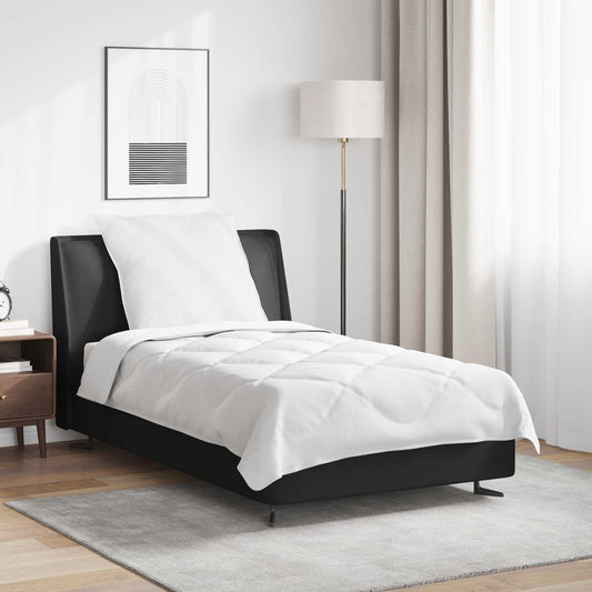 Duvet pentru Toate Sezoanele cu pernă 2 pcs Alb Microfibră