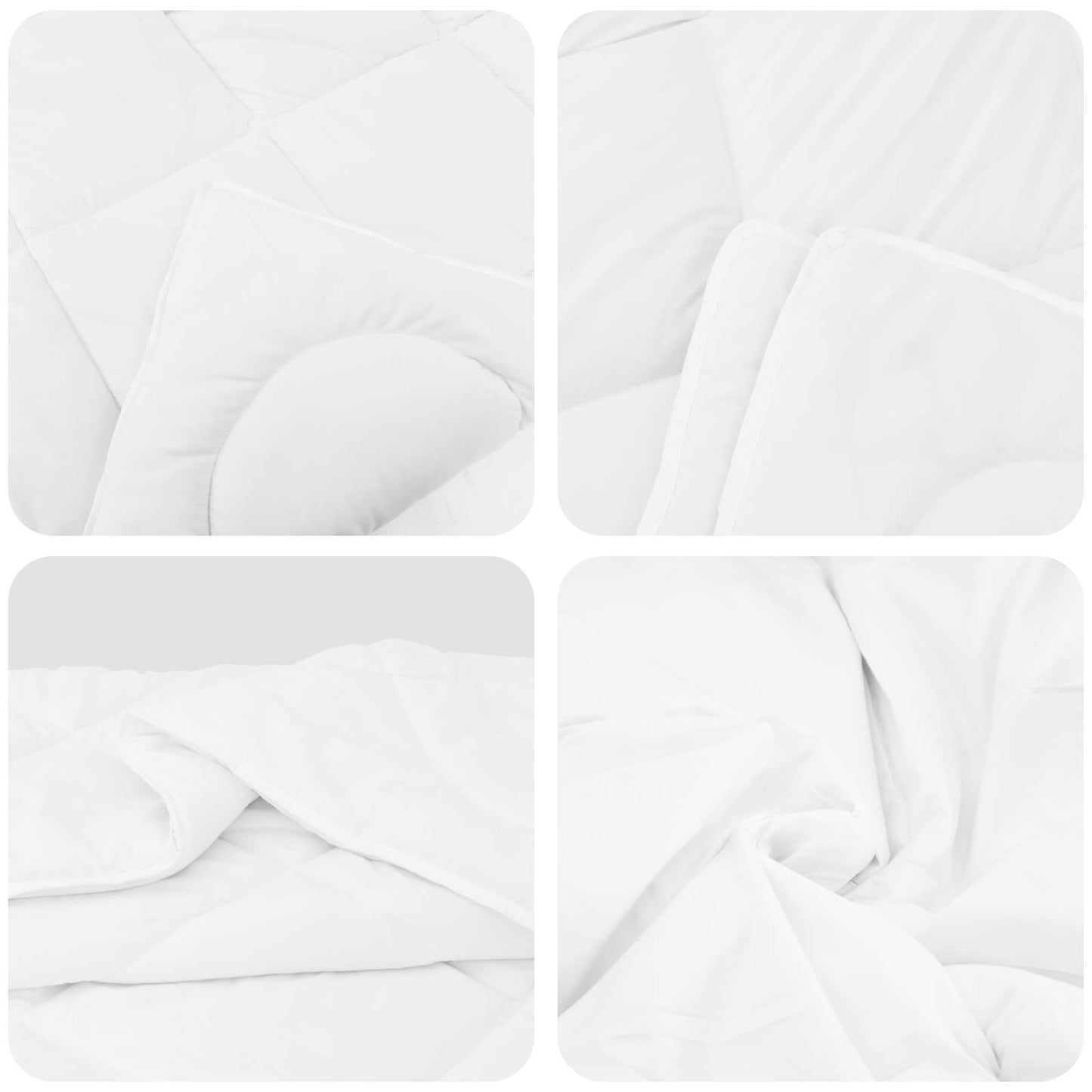 Set de Pături cu pernă 2 pcs Alb Microfibră