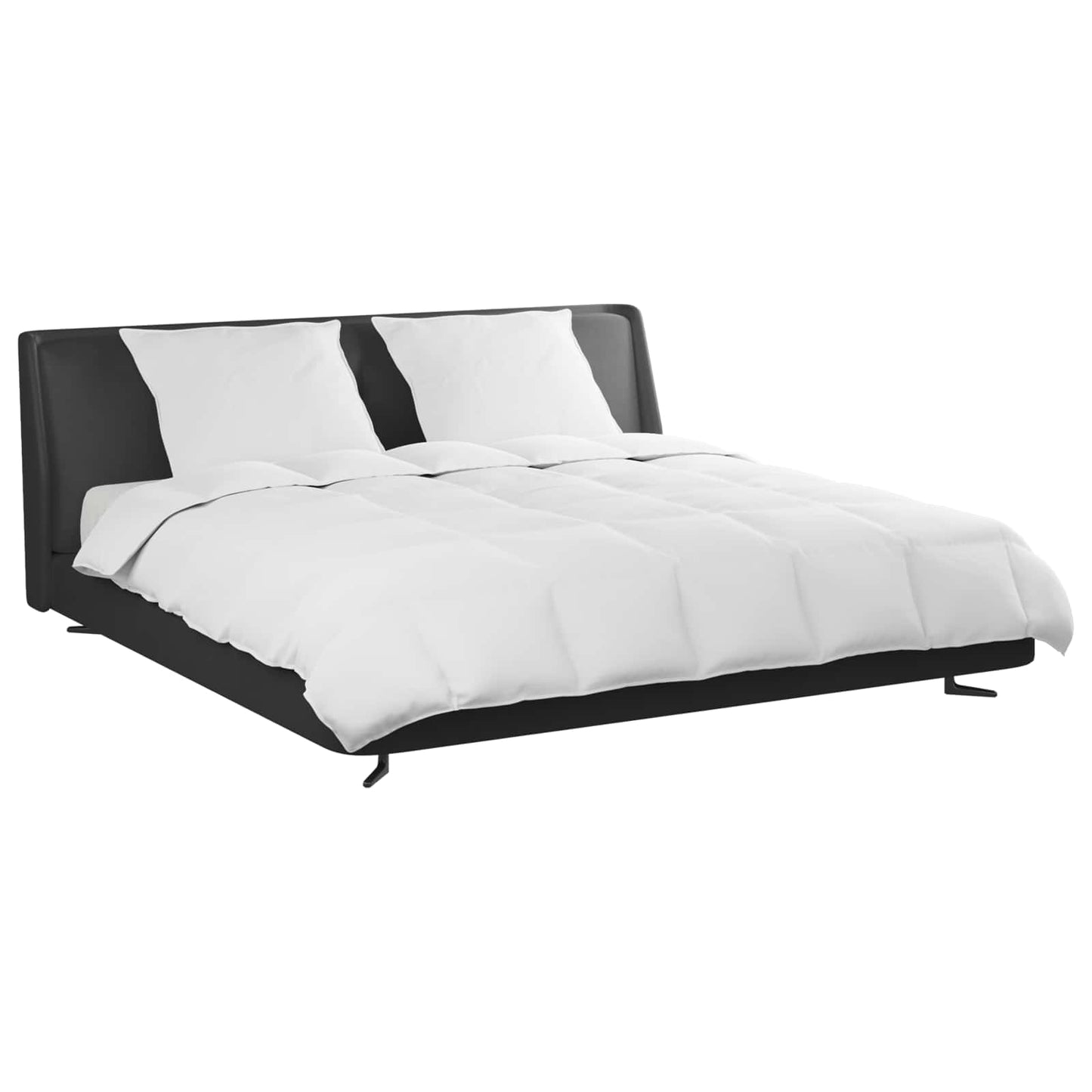 Set de Pături cu pernă 3 pcs Alb Pene de rață