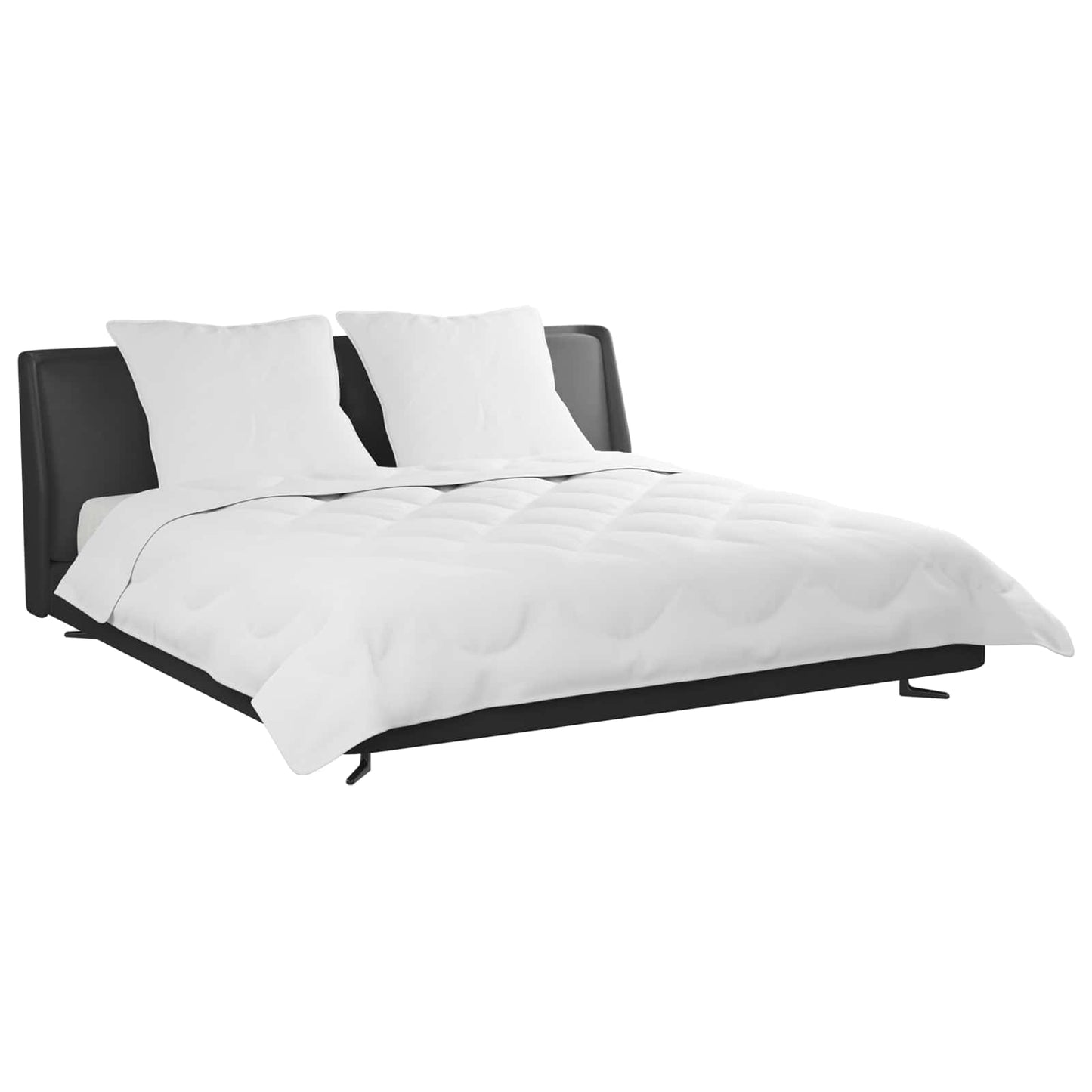 Pilotă de vară cu pernă 3 pcs Alb Microfibră